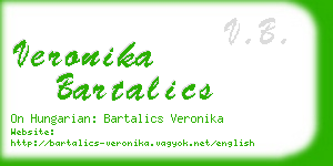 veronika bartalics business card